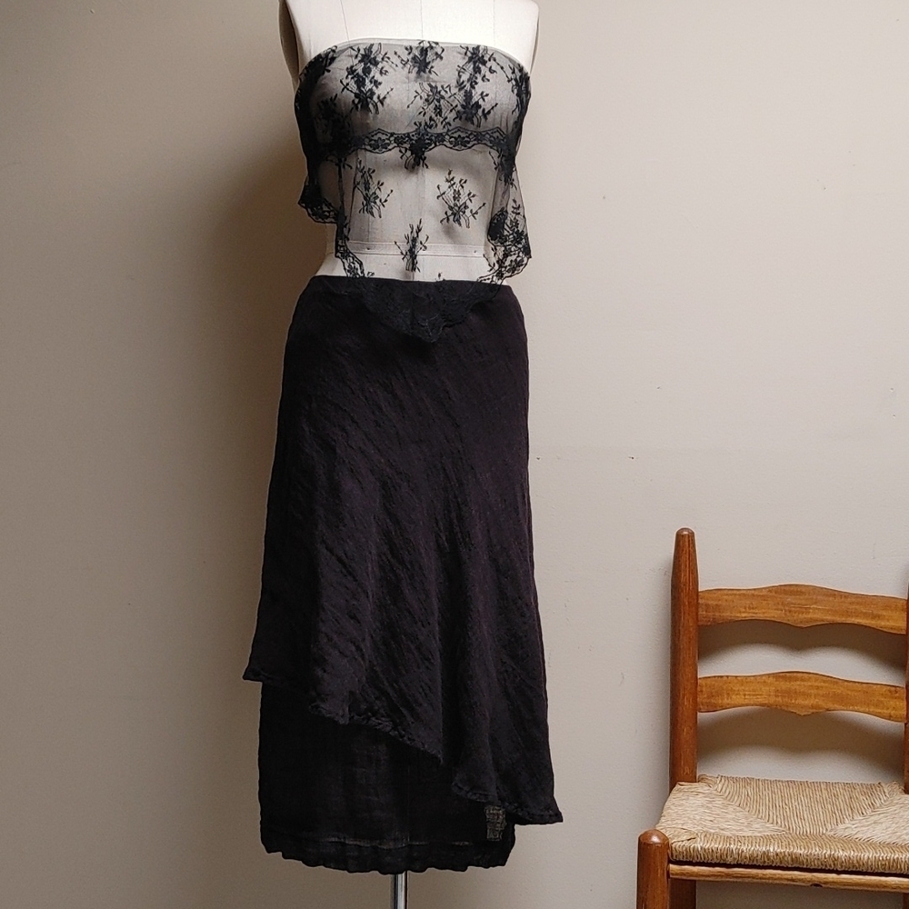 lili from Poland Black Gauze Layered Skirt S - Picture 2 of 16